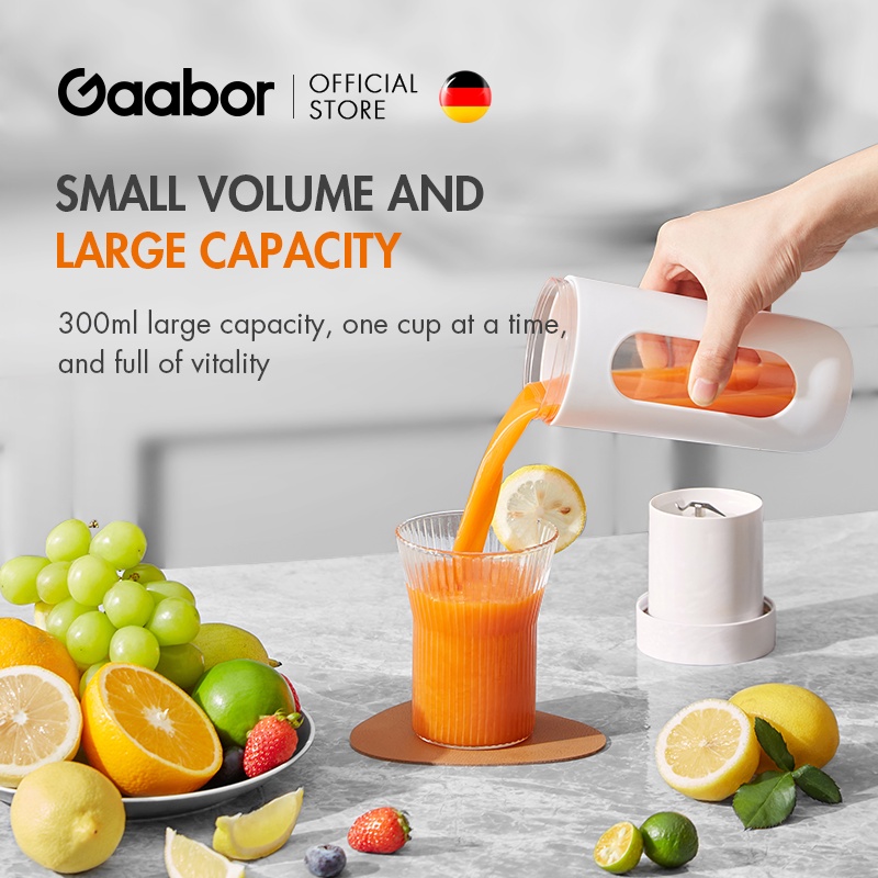 Gaabor Portable Juicer Cordless Juice Cup 300ml Rechargeable Juicer