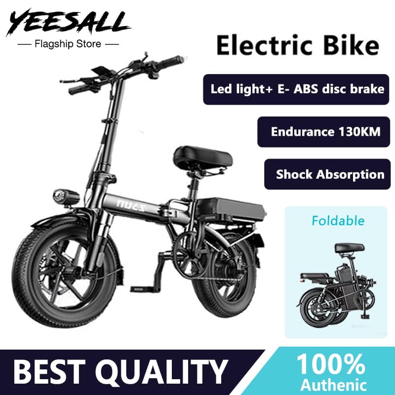 Yeesall 14 Inch Electric Bike 48V Foldable Bicycle Adult Scooter